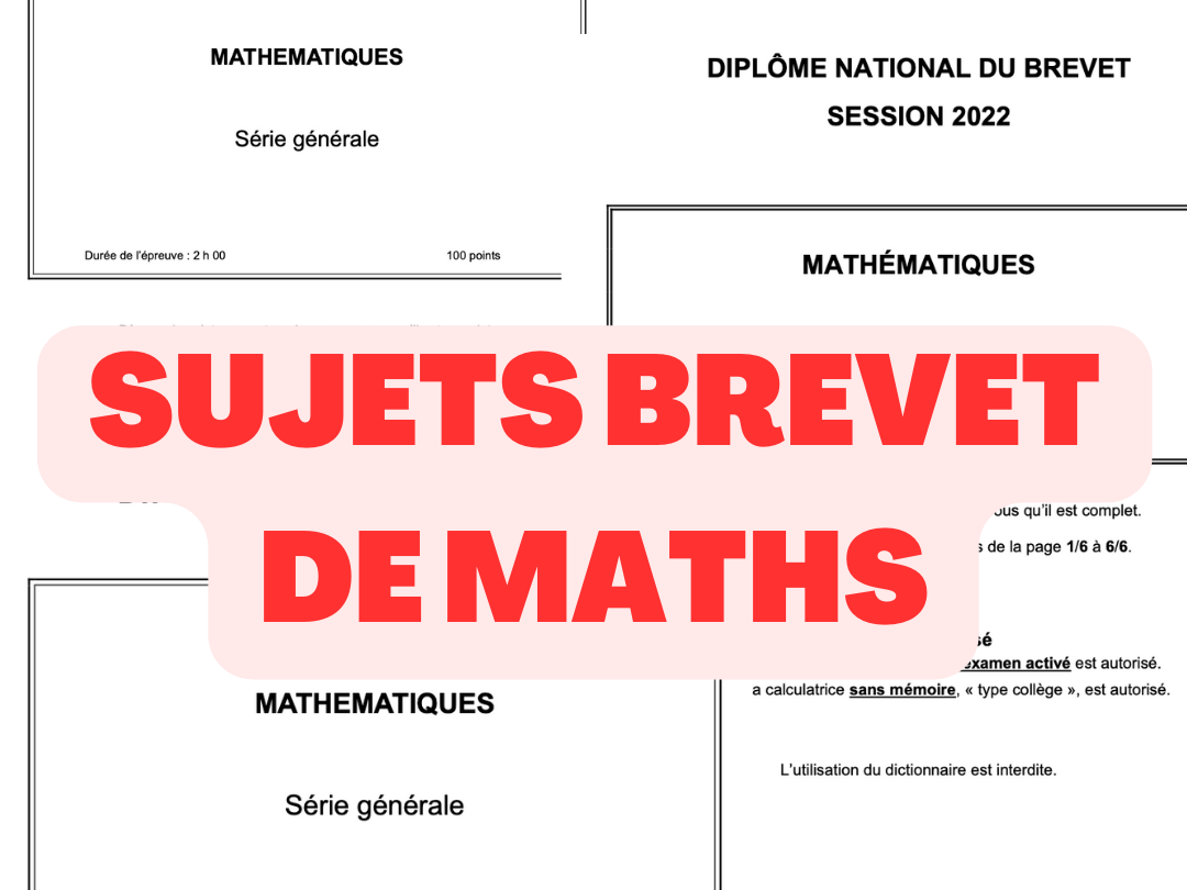 Sujets et Planning pour le Brevet - Ange-Réussite